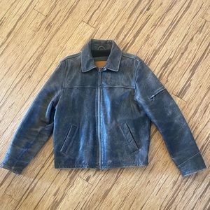 Timberland leather jacket size Medium